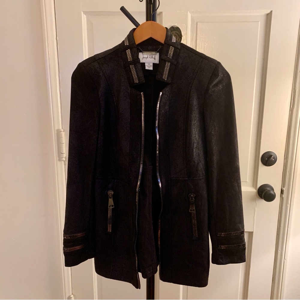 Joseph Ribkoff Fitted faux suede jacket